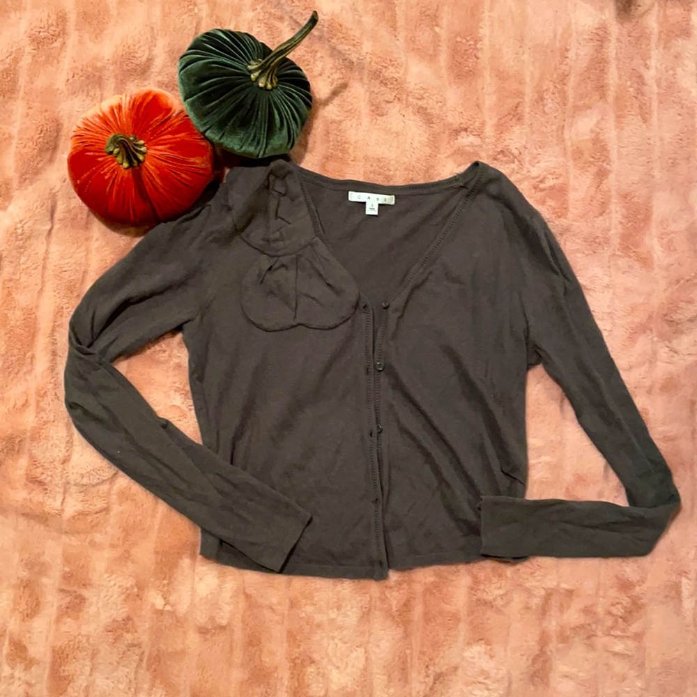 Crop bow front CAbi cardigan. Perfect condition
